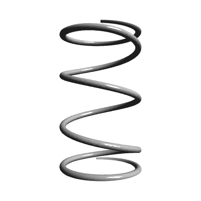 Compression Spring Transparent Compression Spring, OD 0.3 in, FL 0.5 in, Stainless Steel Type 316, P/N ...