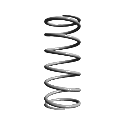 Compression Spring, OD 0.54 in, FL 1.25 in, Music Wire, P/N LC 046GH ...