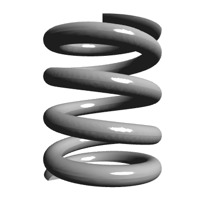 Compression Spring Transparent Compression Spring, OD 0.42 in, FL 0.5 in, Stainless Steel Type 316, P ...