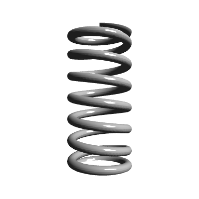 Compression Spring, OD 0.48 in, FL 1 in, Stainless Steel Type 316, P/N ...
