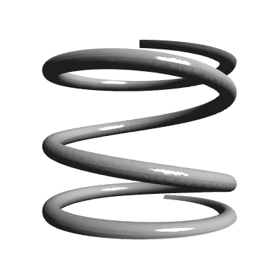 Compression Spring Transparent Compression Spring, OD 0.97 in, FL 0.75 in, Stainless Steel Type 316, P ...