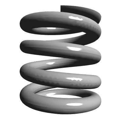Compression Spring Transparent Compression Spring, OD 0.97 in, FL 1 in, Stainless Steel Type 316, P/N ...