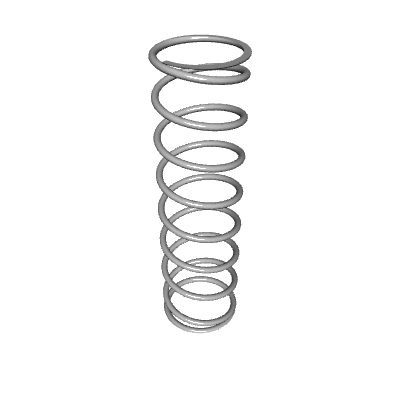 Compression Spring Lea Compression Spring, OD 0.72 in, FL 2.559 in, Stainless Steel, P/N ...