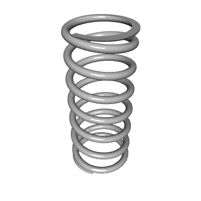 Compression Spring Lea Compression Spring, OD 0.591 in, FL 1.378 in, Stainless Steel, P/N ...