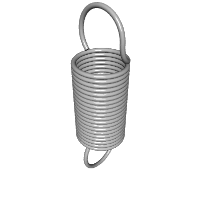 Ss316 Spring Extension Spring, OD 0.375 in, FL 1.25 in, Stainless Steel Type 316, P ...
