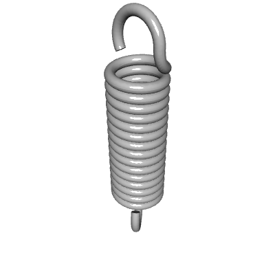 Spring Le Extension Spring, OD 0.75 in, FL 3 in, Stainless Steel, P/N LE 125G 05 ...