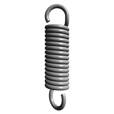 Spring Le Extension Spring, OD 0.75 in, FL 3 in, Stainless Steel, P/N LE 125G 05 ...