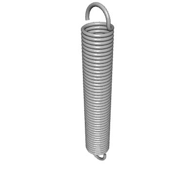 Extension Spring, OD 0.118 in, FL 0.748 in, Stainless Steel, P/N ...