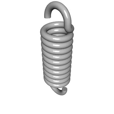 Extension Spring, OD 0.354 in, FL 1.118 in, Stainless Steel, P/N ...