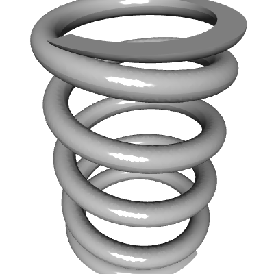 Compression Spring Lea Compression Spring, OD 1.43 in, FL 2 in, Oil Tempered Chrome Silicon, P ...
