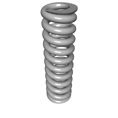 Resin Compression Spring Compression Spring, OD 0.73 in, FL 2.5 in, Oil Tempered Chrome Silicon ...