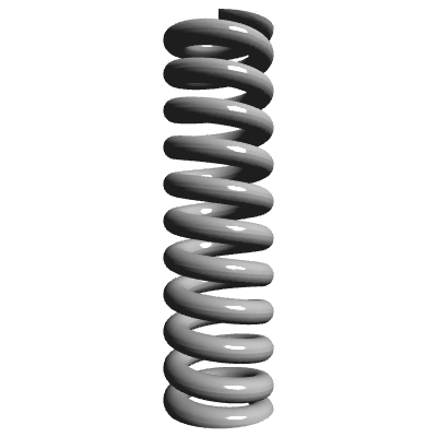 Compression Spring Lea Compression Spring, OD 0.73 in, FL 2.5 in, Oil Tempered Chrome Silicon ...