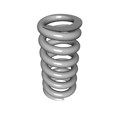 Compression Spring, OD 0.18 in, FL 0.375 in, Stainless Steel Type 17-7 ...