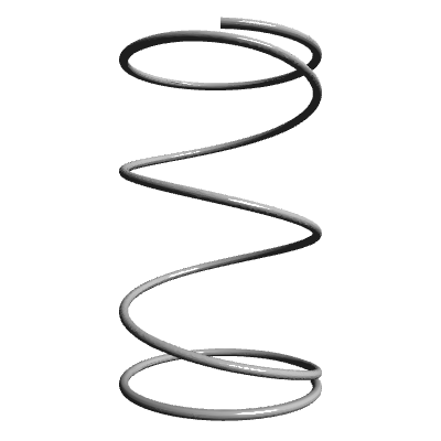 Compression Spring Transparent Compression Spring, OD 0.3 in, FL 0.5 in, Stainless Steel Type 316, P/N ...