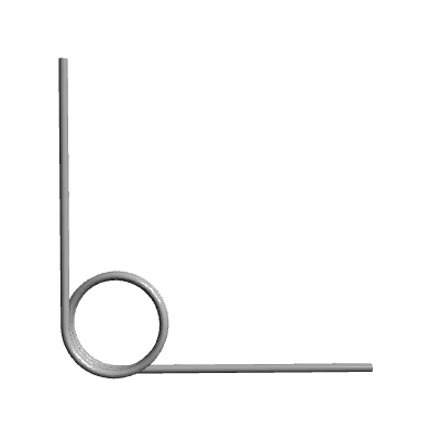 Right Angle Spring Torsion Spring, OD 0.402 in, 90 Degree, Stainless Steel, P/N LTL032F 07 ...