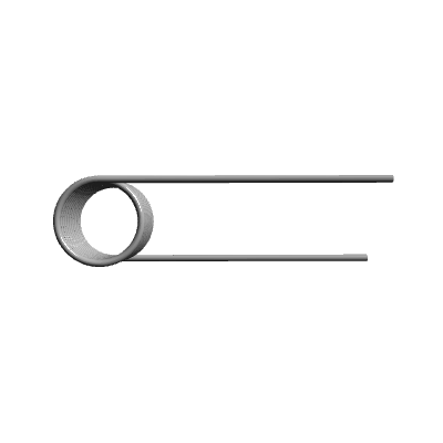 Torsion Spring, OD 0.628 in, 360 Degree, Stainless Steel, P/N LTL051J ...