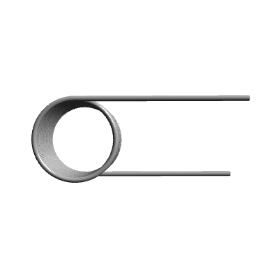 Torsion Spring, OD 2.141 in, 360 Degree, Stainless Steel, P/N LTL135T ...