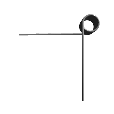 Torsion Spring, OD 0.15 in, FL in, Stainless Steel, P/N LTMR040C 03 S