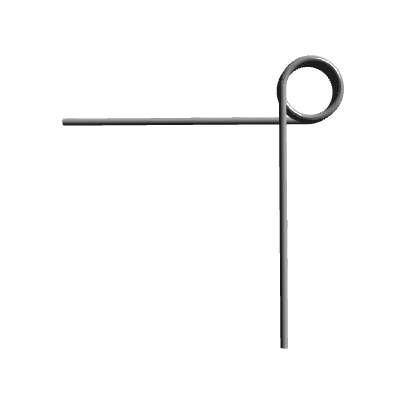 Right Angle Spring Torsion Spring, OD 0.354 in, 52 Degree, Stainless Steel, P/N LTMR100N ...