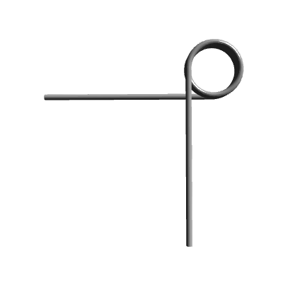Right Angle Spring Torsion Spring, OD 0.591 in, 55 Degree, Stainless Steel, P/N LTMR150U ...