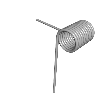 Torsion Spring, OD 0.22 in, FL in, Stainless Steel, P/N LTR025E 03 S