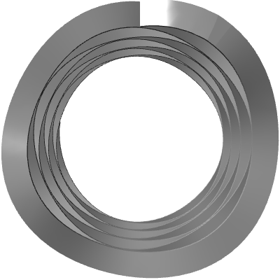 Spring 17cm Compression Spring, OD 1.324 in, FL 0.8 in, Stainless Steel Type 17-7 ...
