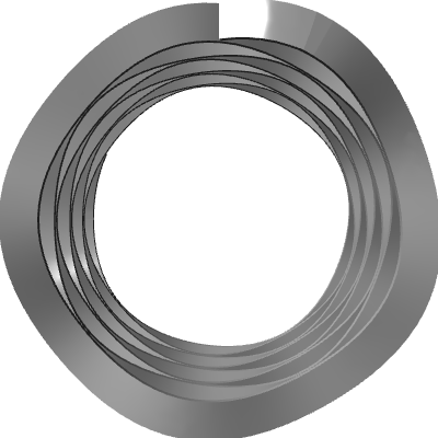 Compression Spring, OD 1.693 in, FL 1 in, Stainless Steel Type 17-7 PH ...