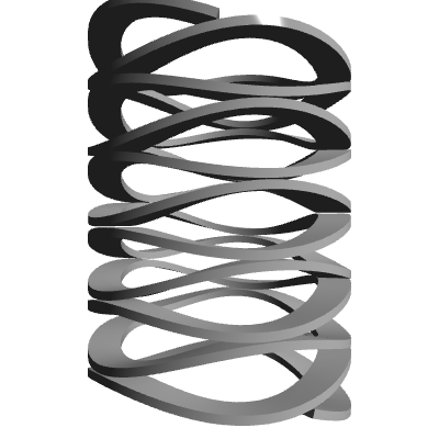 Compressed Wave Spring Compression Spring, OD 0.5 in, FL 0.715 in, Stainless Steel Type 17-7 ...