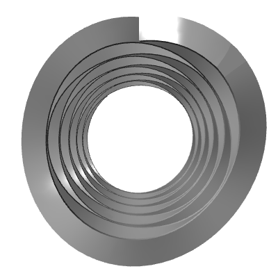 Spring 17cm Compression Spring, OD 0.563 in, FL 0.748 in, Stainless Steel Type 17-7 ...