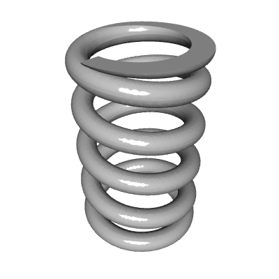 Compression Spring Transparent Compression Spring, OD 0.24 in, FL 0.38 in, Stainless Steel, P/N ...